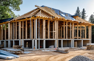concept image of a building under construction